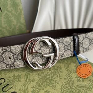 Belt with Interlocking G buckle